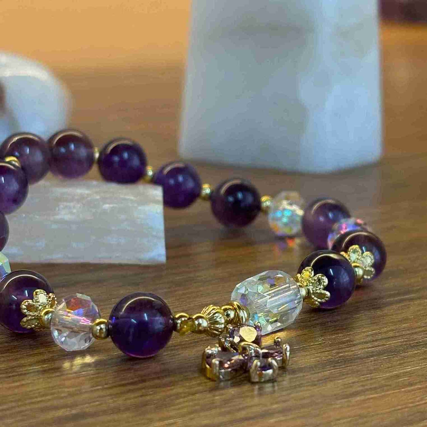 Pulseira da Conexão Espiritual em Ametista Natural