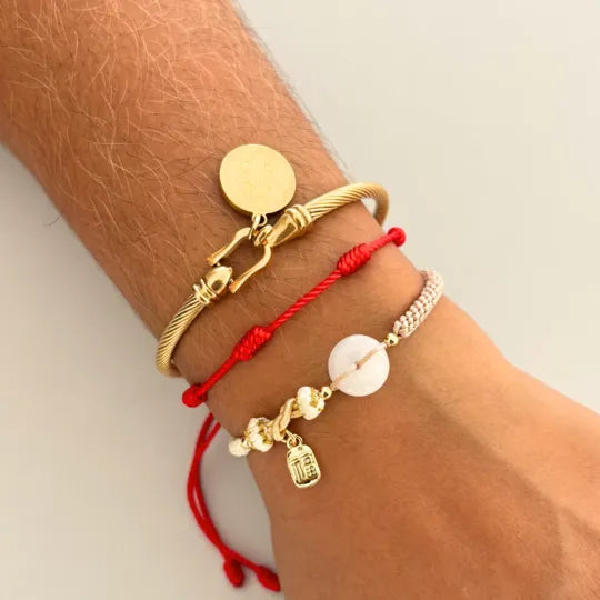 Pulseira da Positividade em Ágata Branca