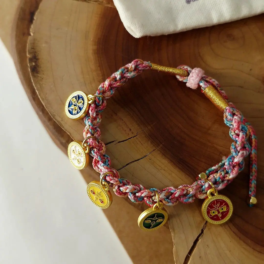 Pulseira Tibetana Cinco Deuses da Riqueza