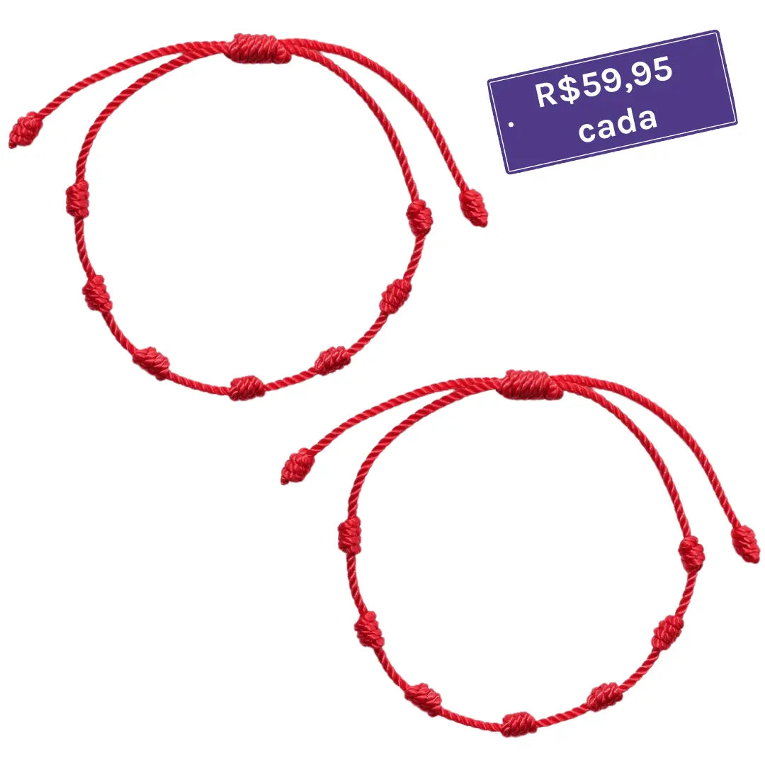 Grátis - Kit 2 Pulseiras dos 7 Nós