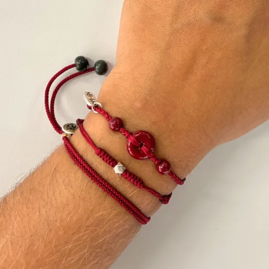 Pulseira Tibetana das Bênçãos em Cinábrio Vermelho