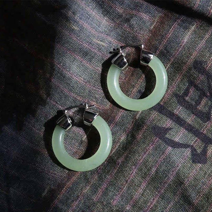 Brinco da Prosperidade e Proteção em Jade
