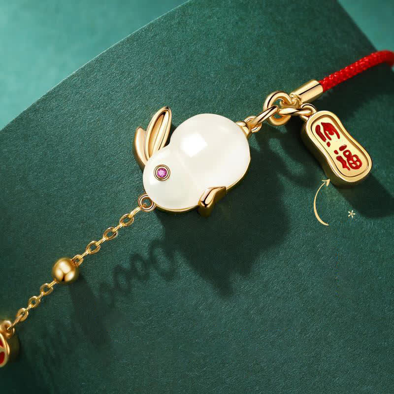 Pulseira Coelho da Sorte em Jade