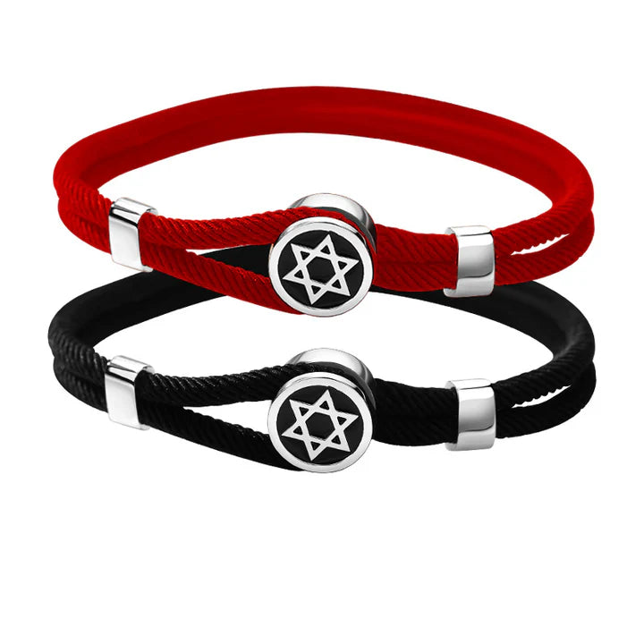 Pulseira Estrela de Davi da Proteção Vermelha