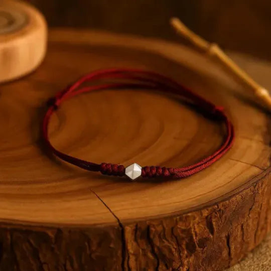 Pulseira Vermelha da Proteção com Conta da Sorte