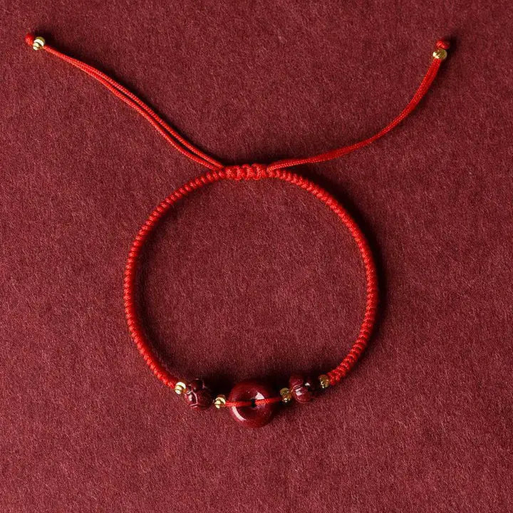 Pulseira Trançada Fivela da Paz em Contas de Lótus