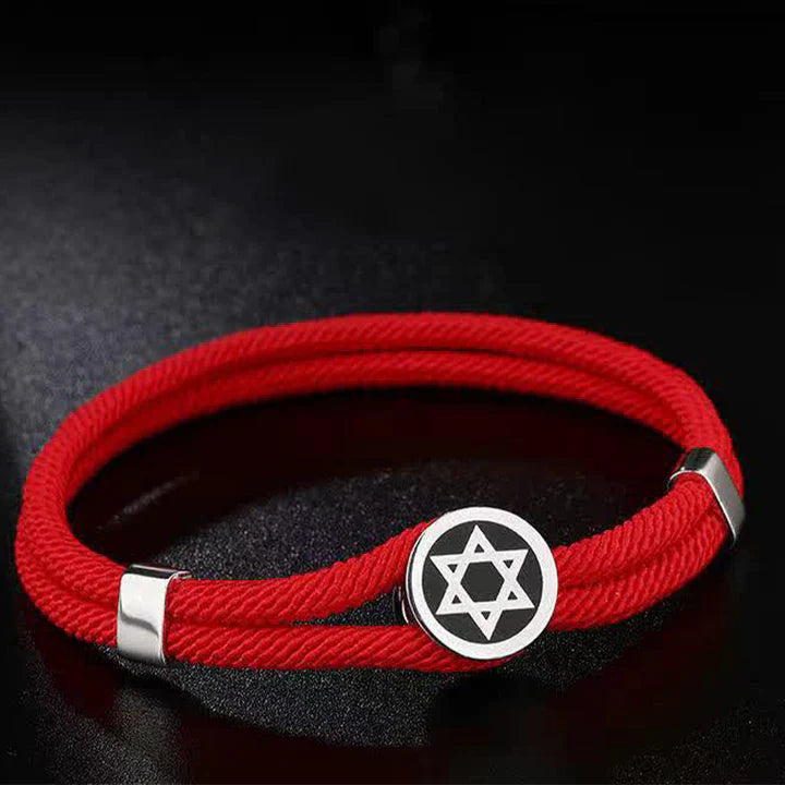 Pulseira Estrela de Davi da Proteção Vermelha