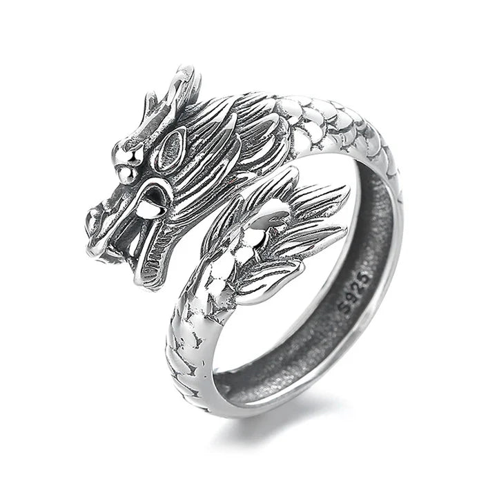 Anel Dragão da Força em Aço Inoxidável