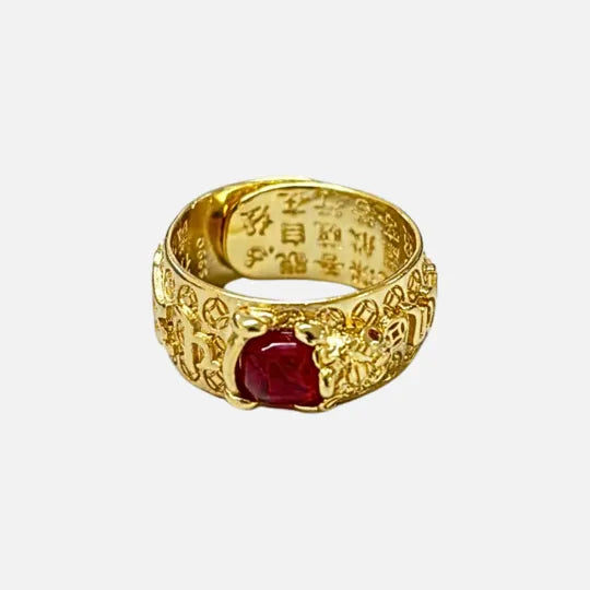 Anel PiXiu da Prosperidade Dourado