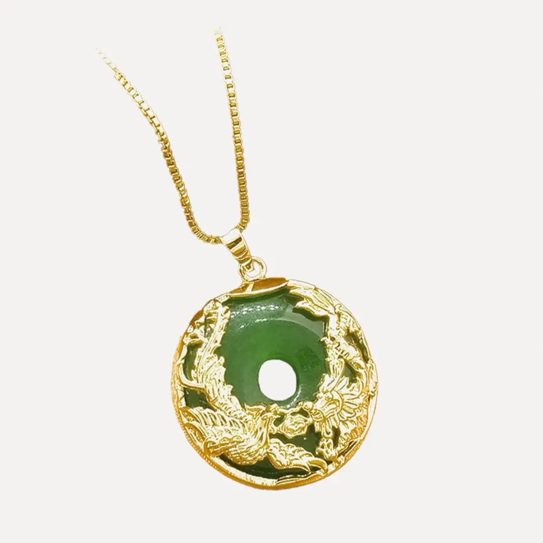 Colar da Riqueza em Jade Natural