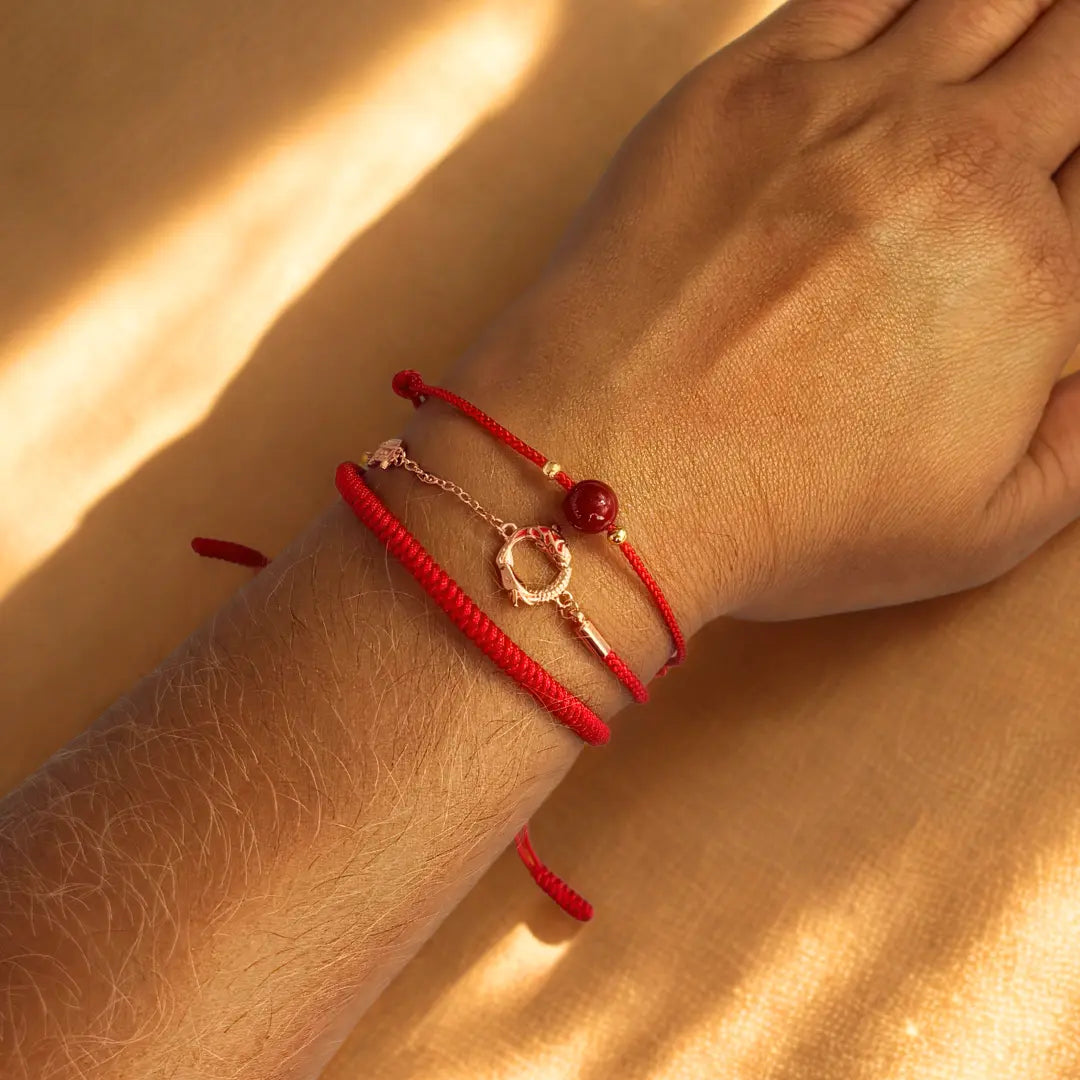 Pulseira Dragão & Koi da Sorte em Cobre