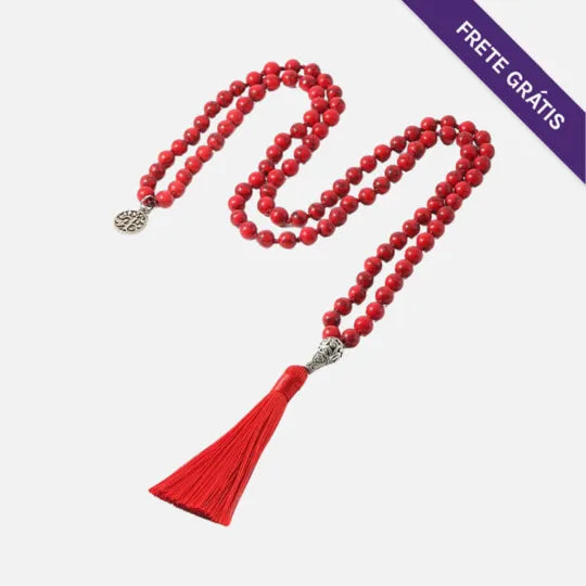 Compre 1 e Leve 2 | Japamala da Meditação em Turquesa Vermelha