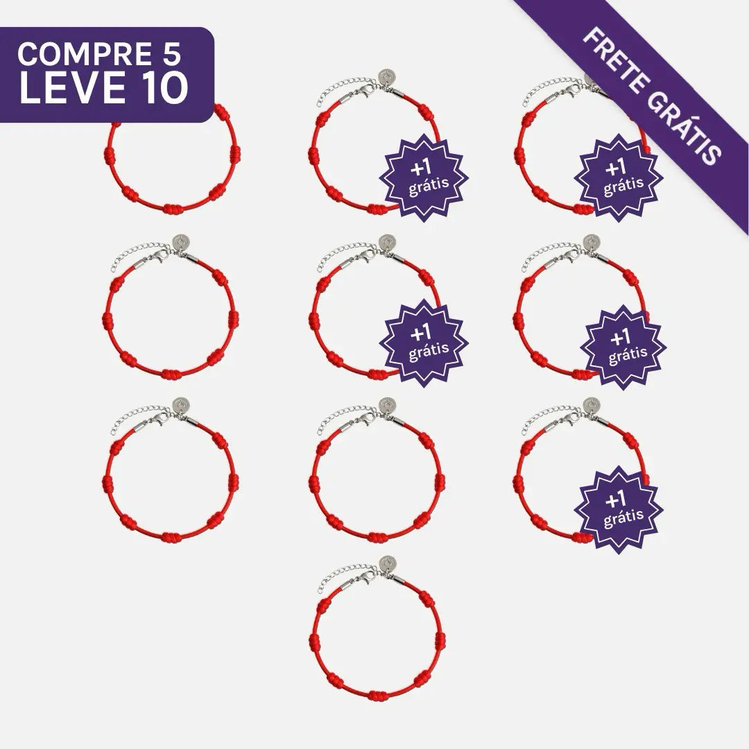Pulseira Premium dos 7 Nós em Aço Inoxidável