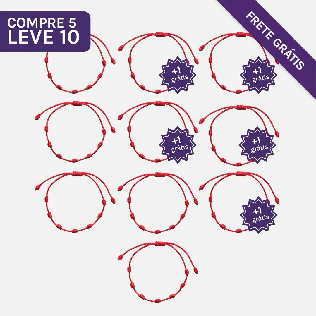 Pulseira Vermelha dos 7 Nós