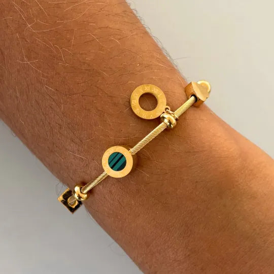 Pulseira Dourada Romano da Esperança