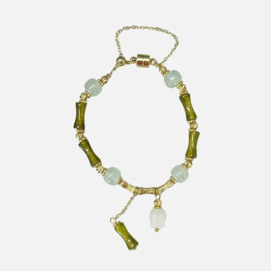 Pulseira Bambu da Abundância em Jade