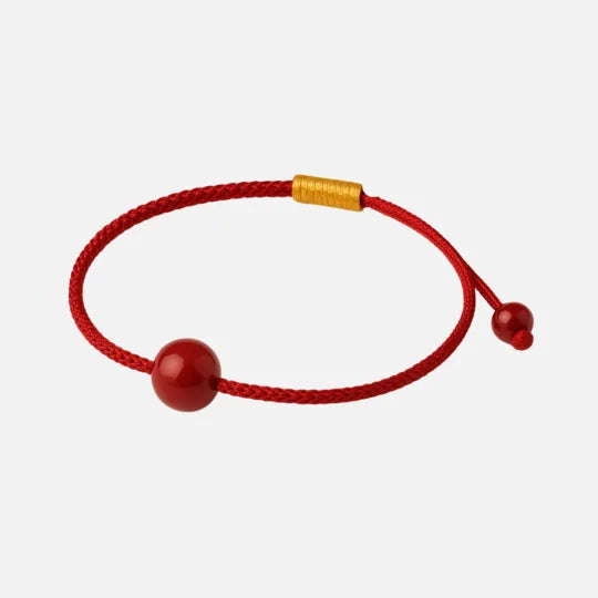 Pulseira Infantil Vermelha da Calma em Cinábrio