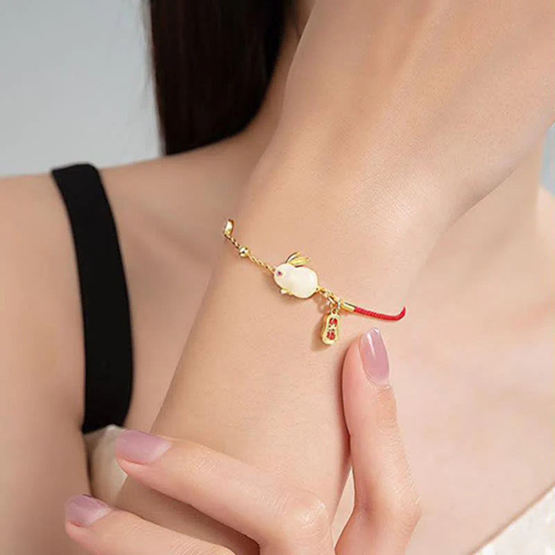 Pulseira Coelho da Sorte em Jade