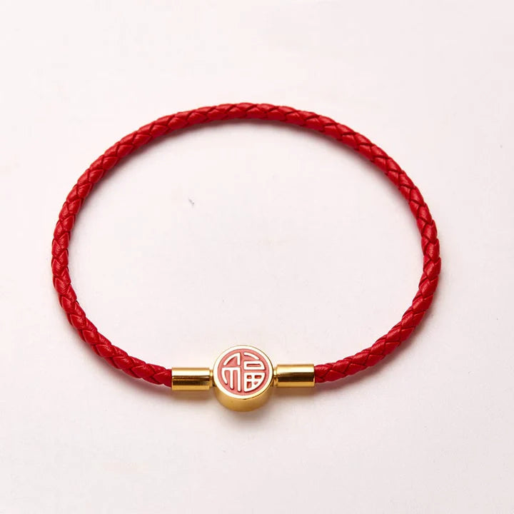 Pulseira Vermelha Couro da Sorte
