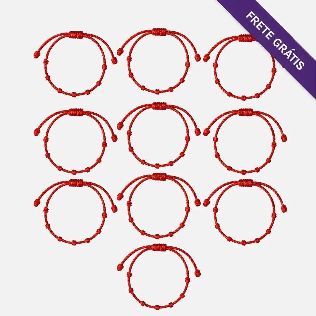 Kit 10 Pulseiras dos 7 Nós