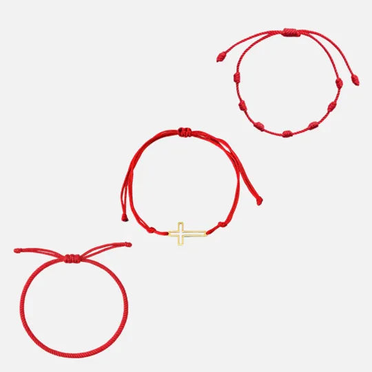 Oferta: Compre 1 Pulseira da Kabbalah e 7 nós e ganhe 1 Pulseira Cruz do Amor