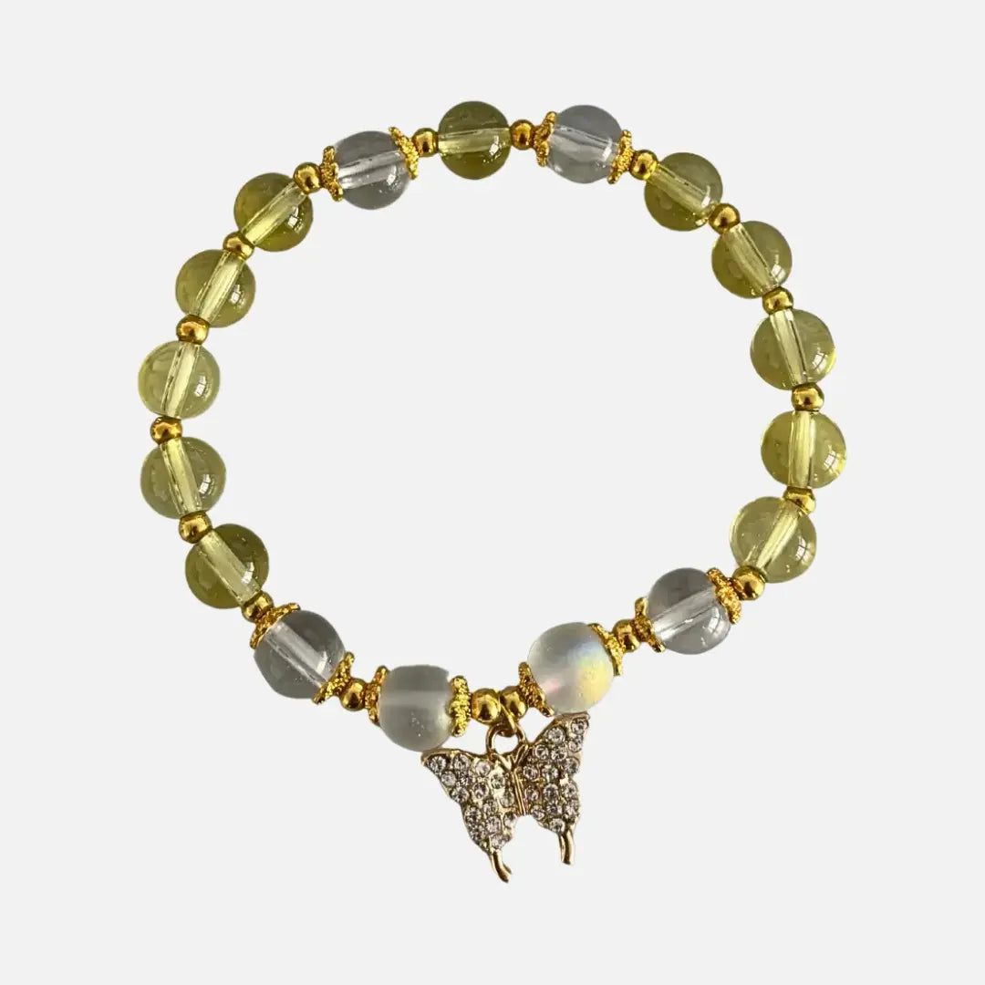 Pulseira da Prosperidade em Pedra da Lua e Citrino