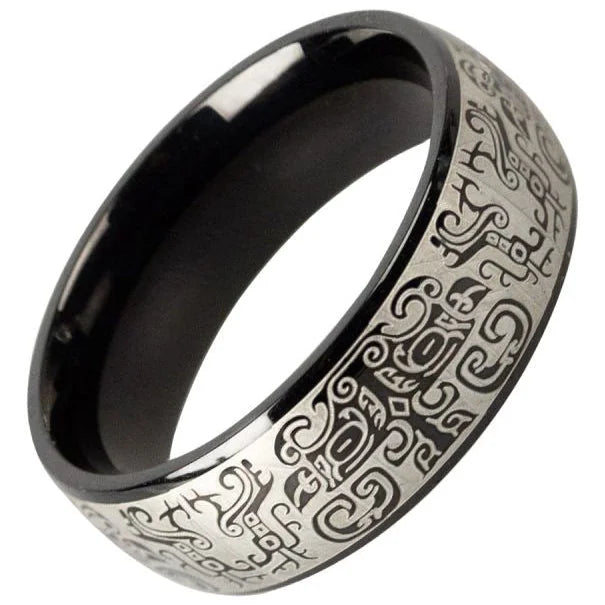 Anel Taotie da Riqueza Preto — detalhe