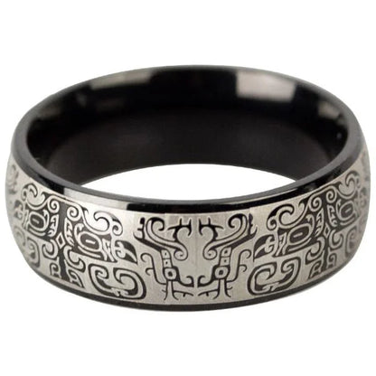 Anel Taotie da Riqueza Preto — detalhe