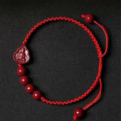 Pulseira Buda da Serenidade em Cinábrio Vermelho