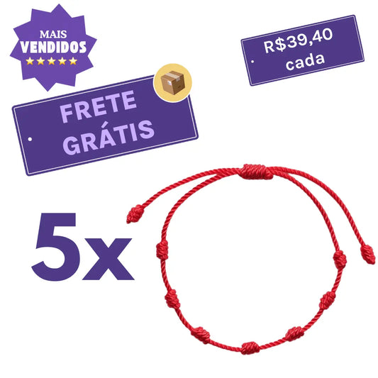 Kit 5 Pulseiras dos 7 Nós