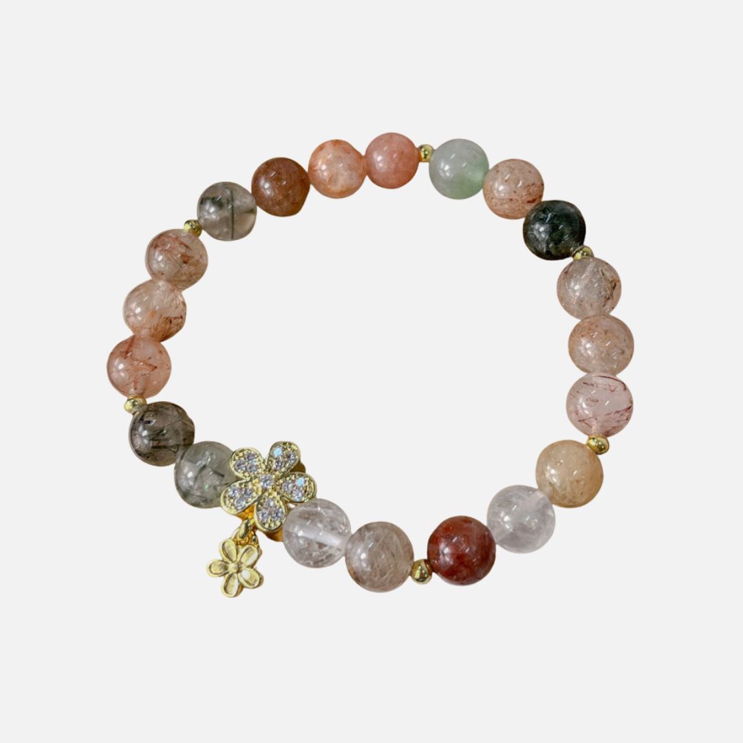 Pulseira da Riqueza em Quartzo Rutilado e Citrino