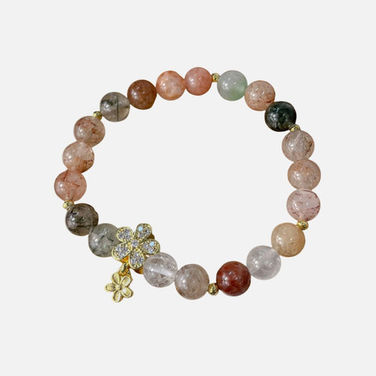 Pulseira da Riqueza em Quartzo Rutilado e Citrino