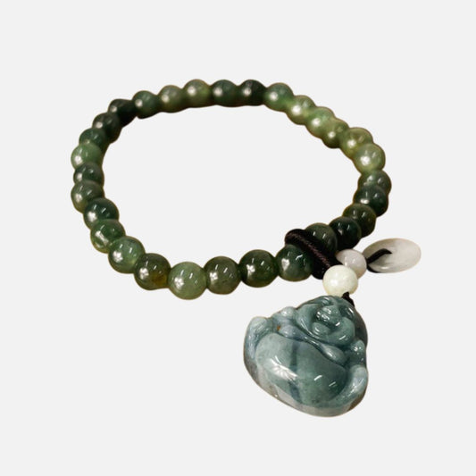 Pulseira da Cura em Jade Ciano