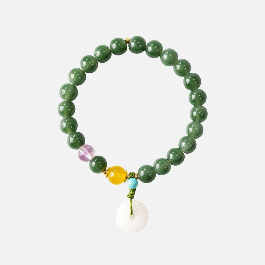 Pulseira da Roda Prosperidade em Jade Natural