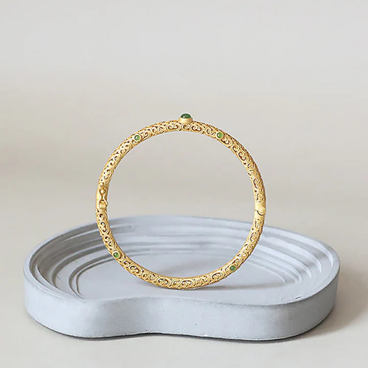 Pulseira da Calma em Jade Ciano