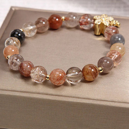 Pulseira da Riqueza em Quartzo Rutilado e Citrino
