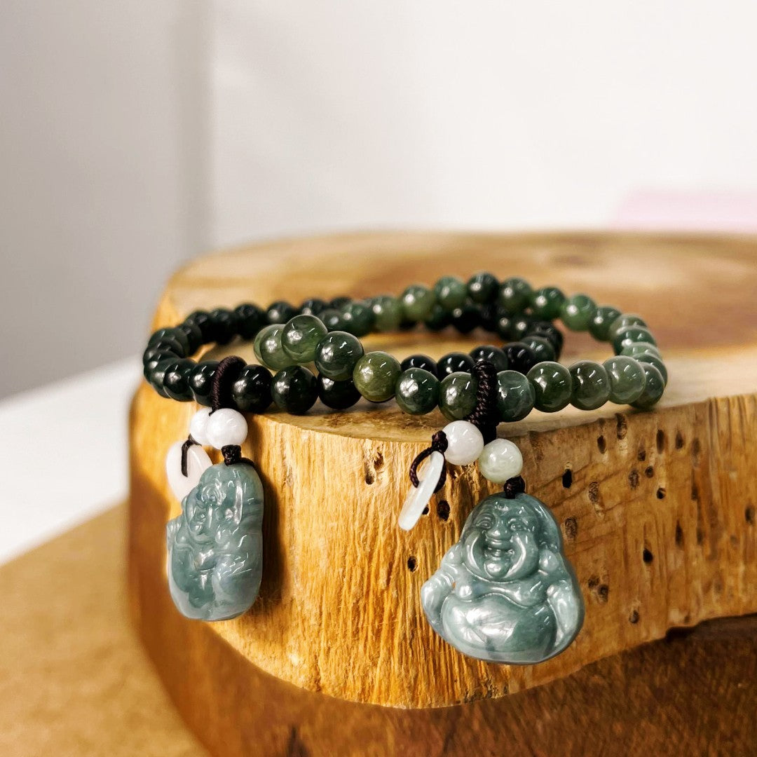 Pulseira da Cura em Jade Ciano