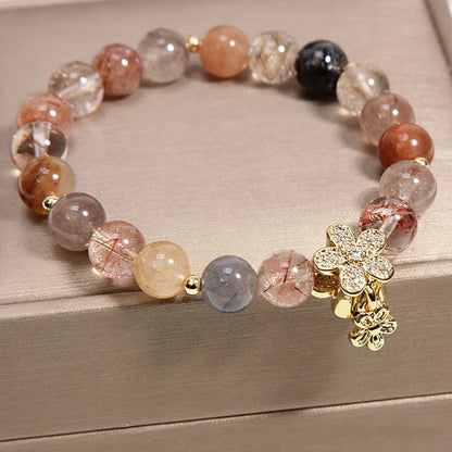Pulseira da Riqueza em Quartzo Rutilado e Citrino