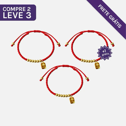 Pulseira Tibetana Vermelha da Prosperidade