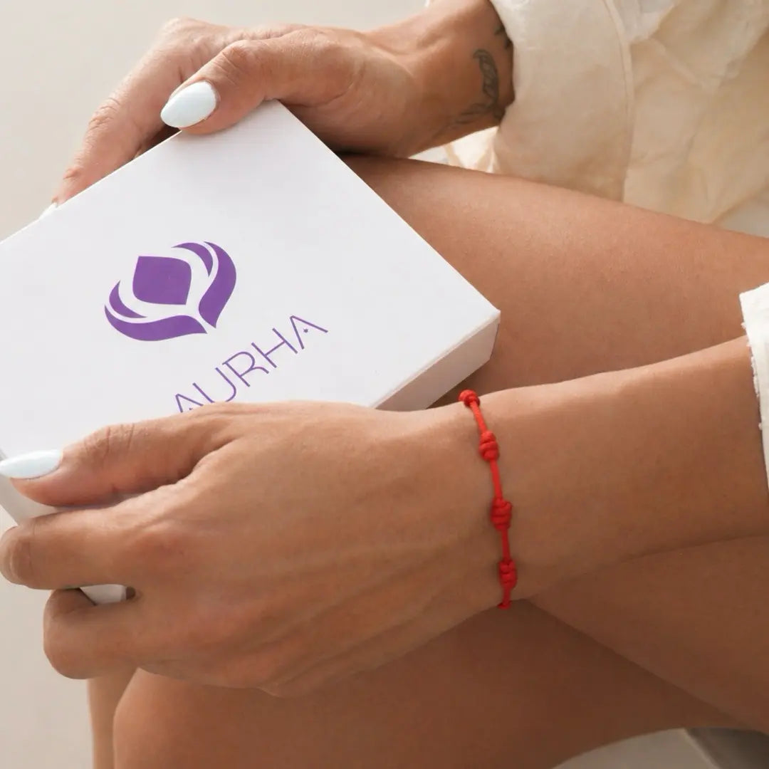 Pulseira Premium dos 7 Nós em Aço Inoxidável — embalagem