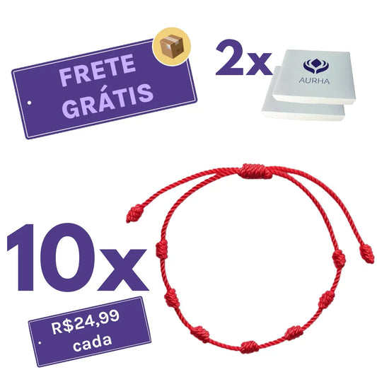 Kit 10 Pulseiras dos 7 Nós