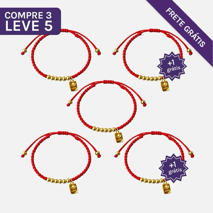 Pulseira Tibetana Vermelha da Prosperidade