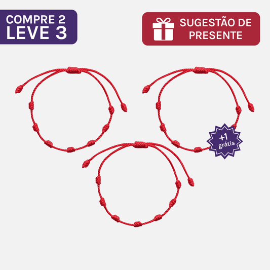Compre 2 e Leve 3 Pulseiras dos 7 Nós