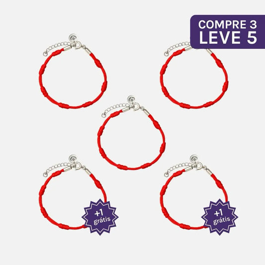 Compre 3 e Leve 5 Pulseiras Premium dos 7 Nós em Aço Inoxidável