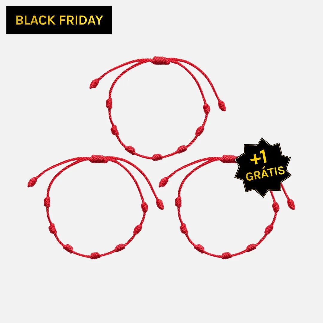 BLACK AURHA: Compre 2 e Leve 3 Pulseiras dos 7 Nós