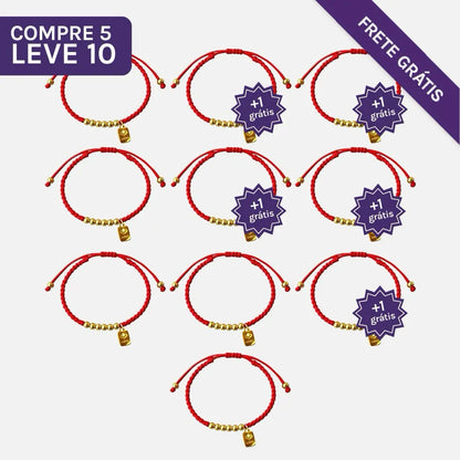 Pulseira Tibetana Vermelha da Prosperidade