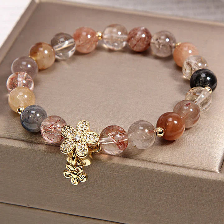 Pulseira da Riqueza em Quartzo Rutilado e Citrino