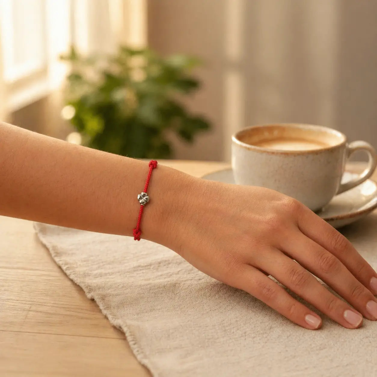 Pulseira Vermelha Trevo da Sorte