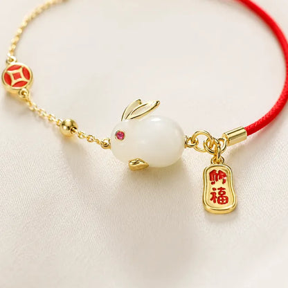 Pulseira Coelho da Sorte em Jade