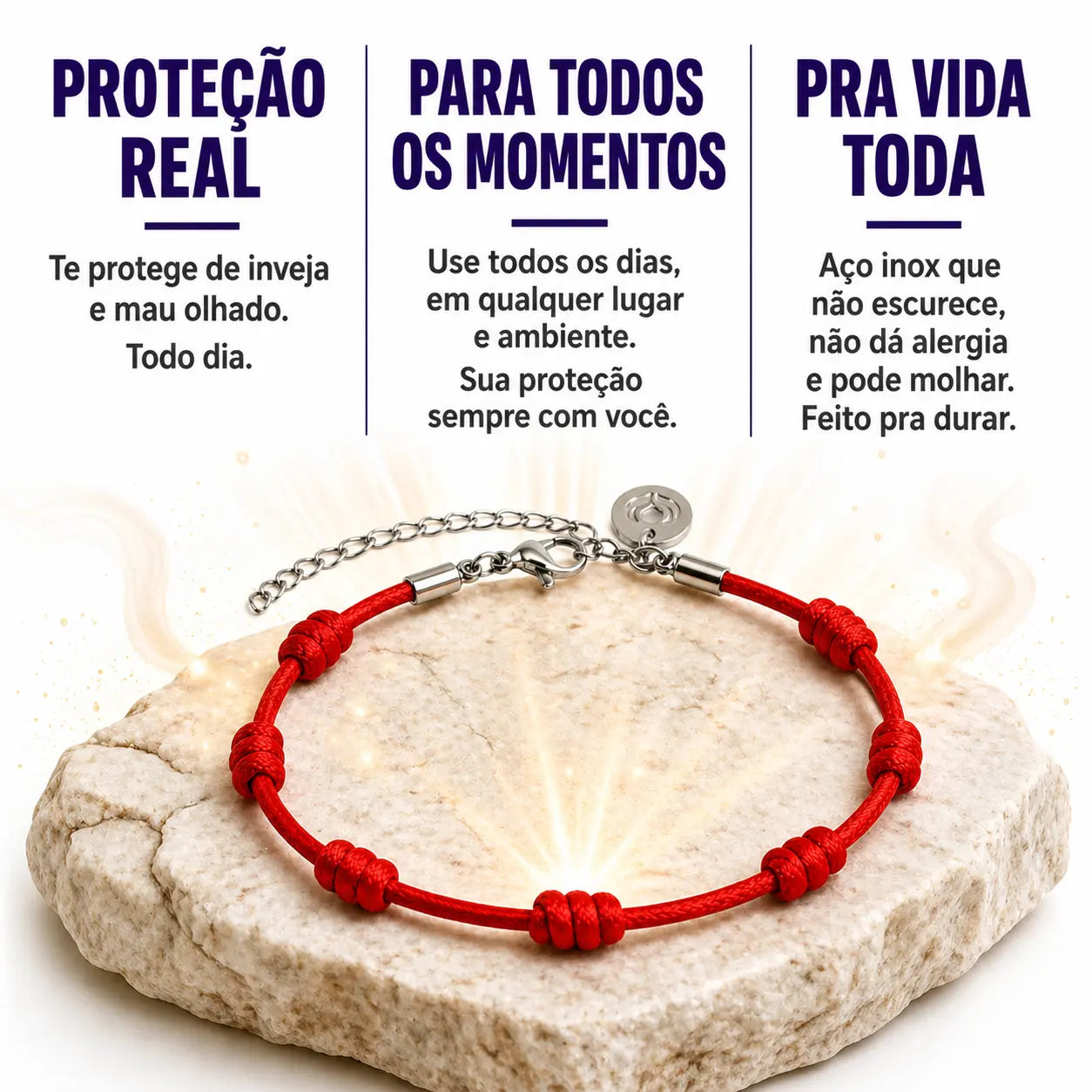 Pulseira Premium dos 7 Nós em Aço Inoxidável